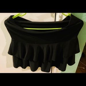 Black mini skirt